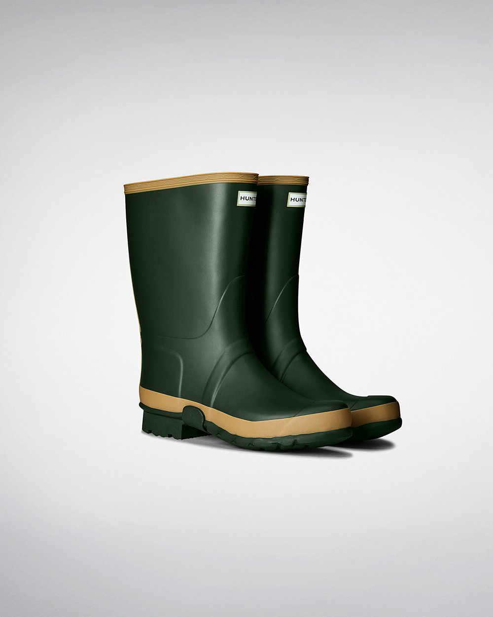 Mens Hunter Short Rain Boots Green - Gardener - 6234819-TD